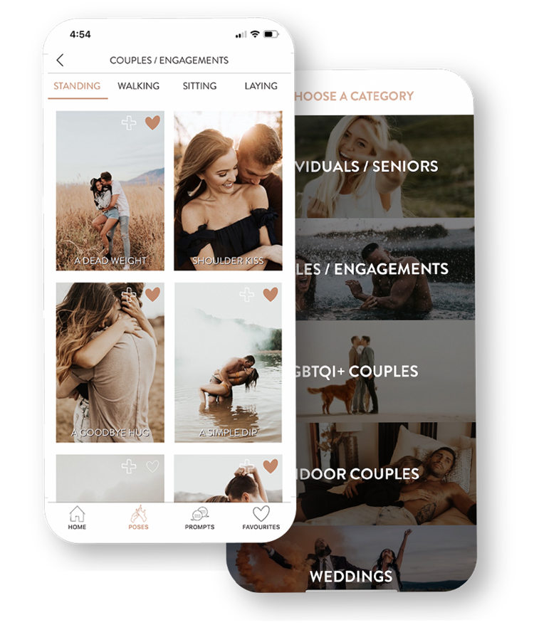 unscripted posing app for photography businesses
