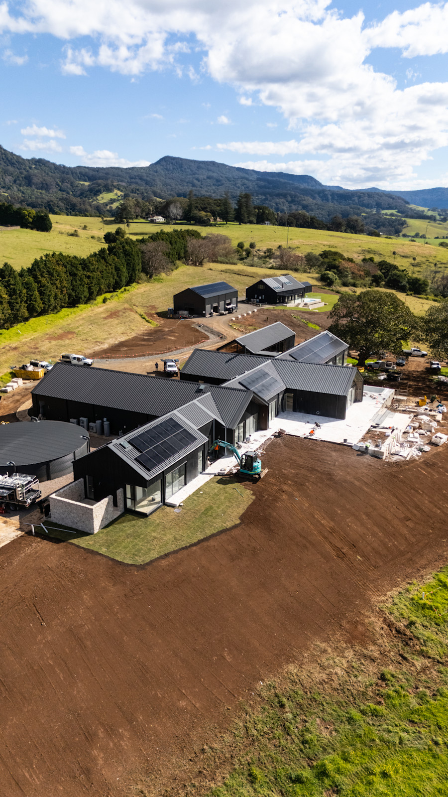 Aerial of Primary Dwelling Looking West