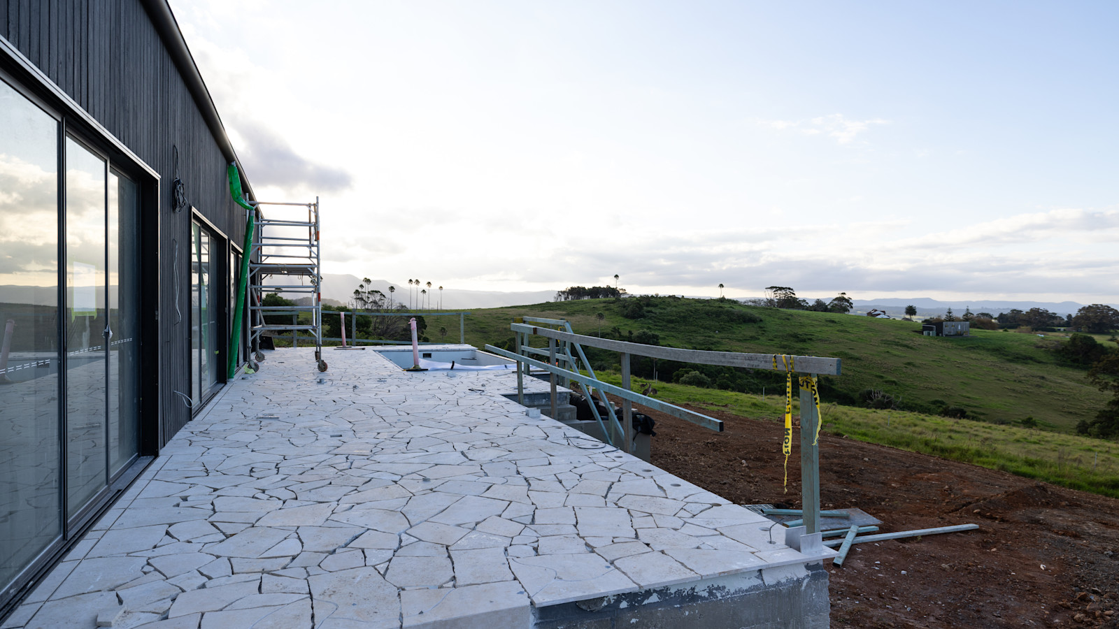 Secondary Dwelling: Crazy Pave Deck Installation