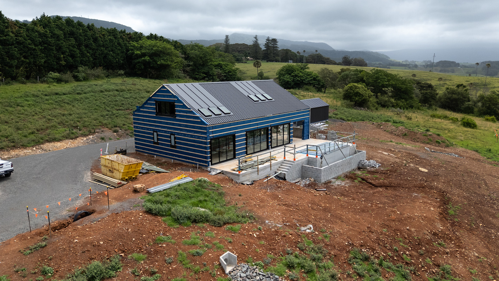 Secondary Dwelling: Wrapped and Skylights Installed