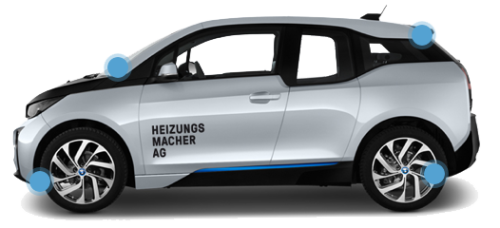 Heizungsmacher Firmenauto BMW i3
