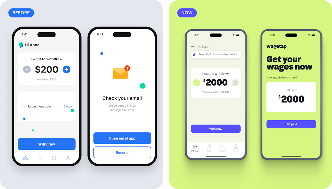 old vs new app