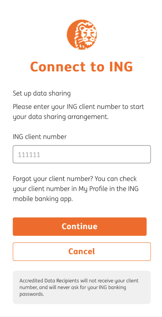 ING - client number