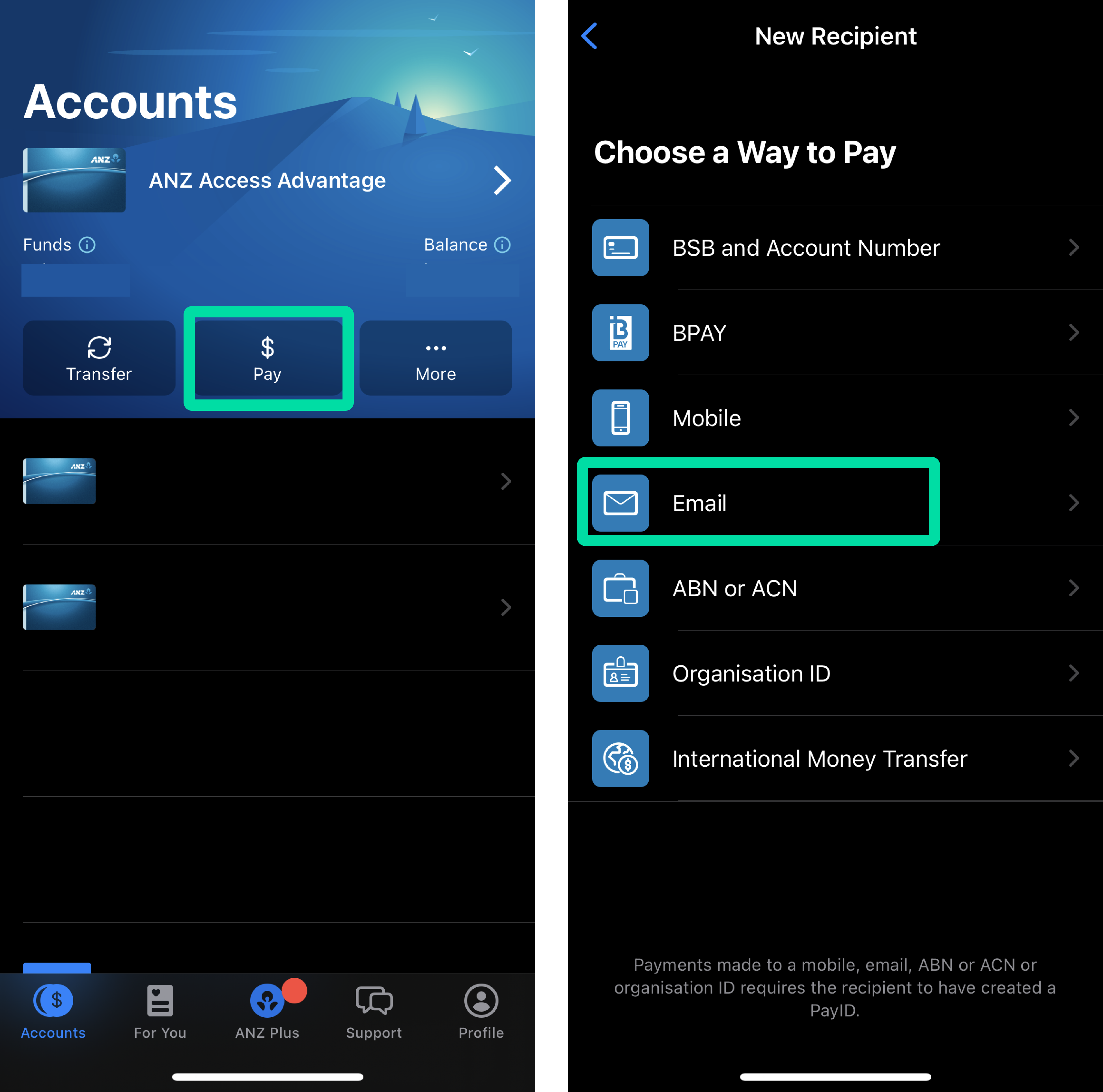 anz payid screen 1 of 3 