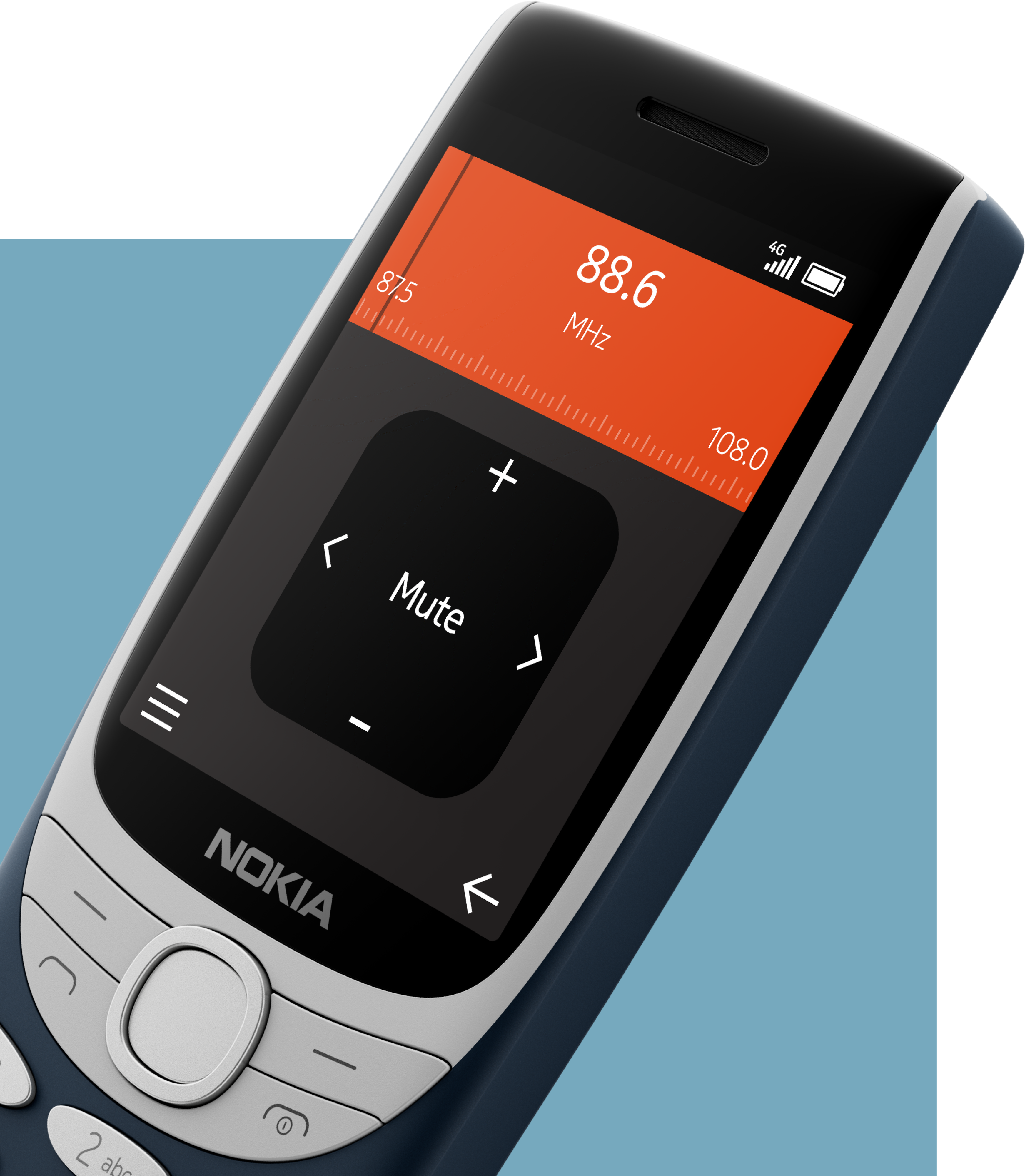 Nokia 8210 4G classic feature phone with MP3 player and wireless FM radio