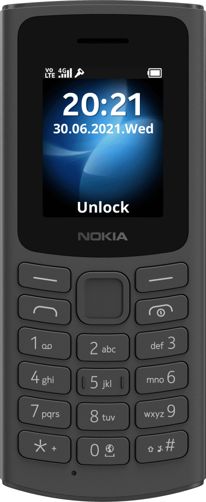 Ampliar Nokia 105 4G (2021) Negro desde Frontal