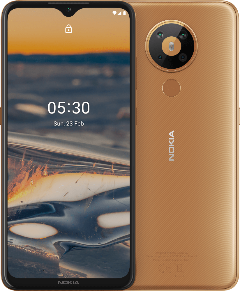 Enlarge Sand Nokia 5.3 from Front and Back