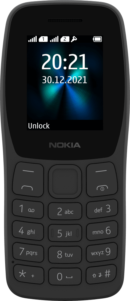 Enlarge Charcoal Nokia 110 (2022) from Front