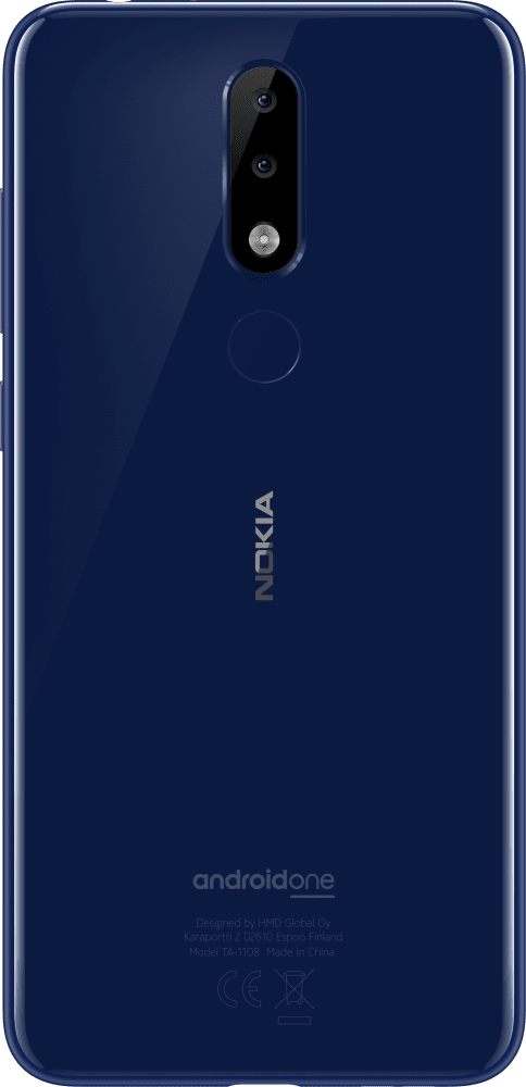 Enlarge Син Nokia 5.1 Plus from Back