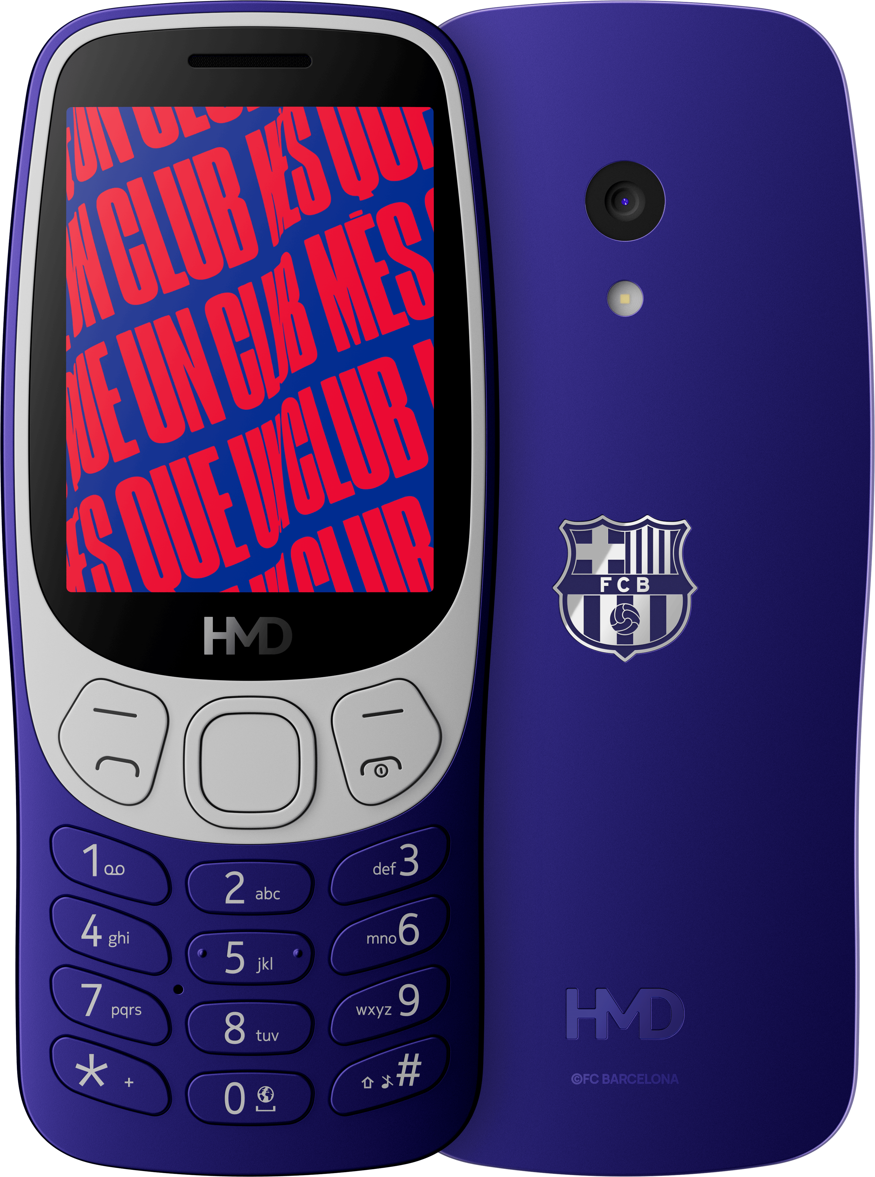 บลาว HMD Barça 3210 4G from Front and Back