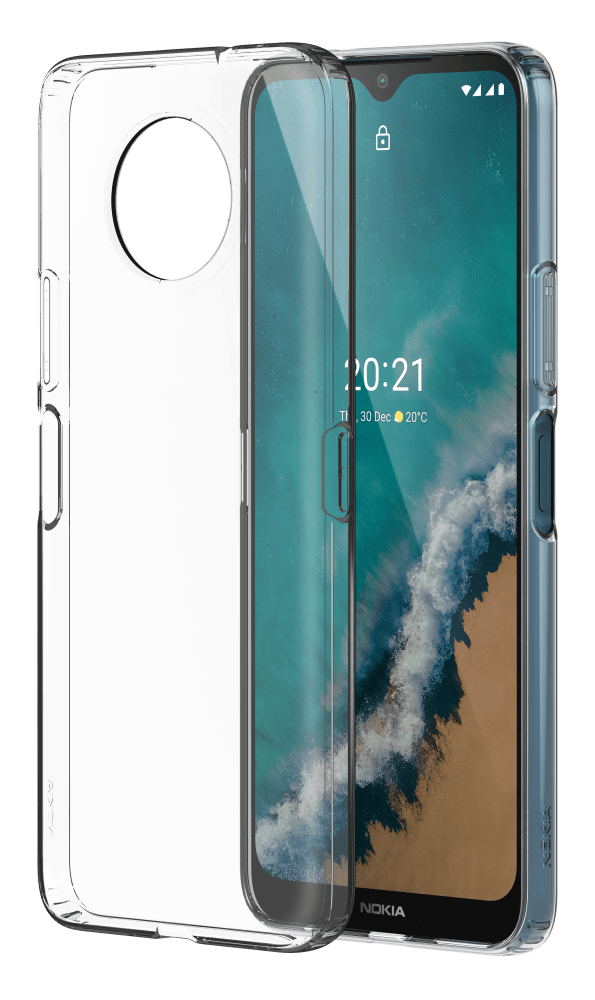 Förstora Transparent Nokia G50 Clear Case från Fram- och baksida