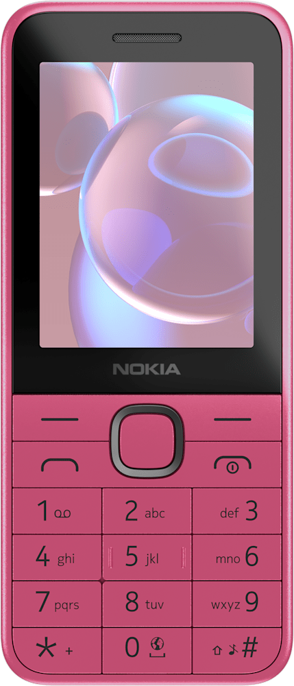 Pink Nokia 225 4G (2024) from Front