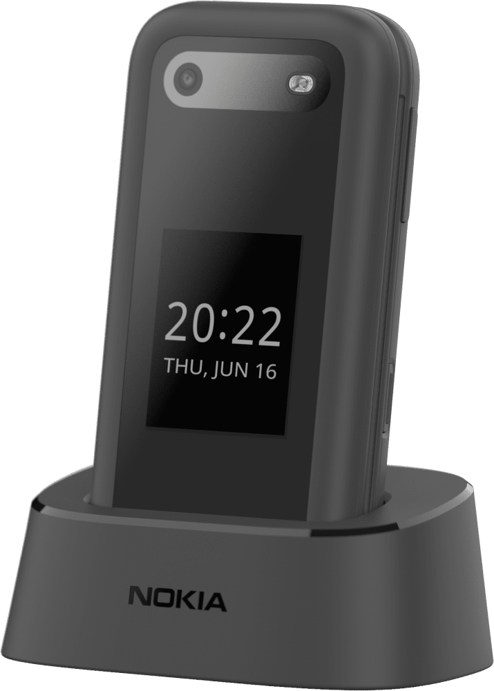 Enlarge Black Nokia Charging Cradle from Front and Back