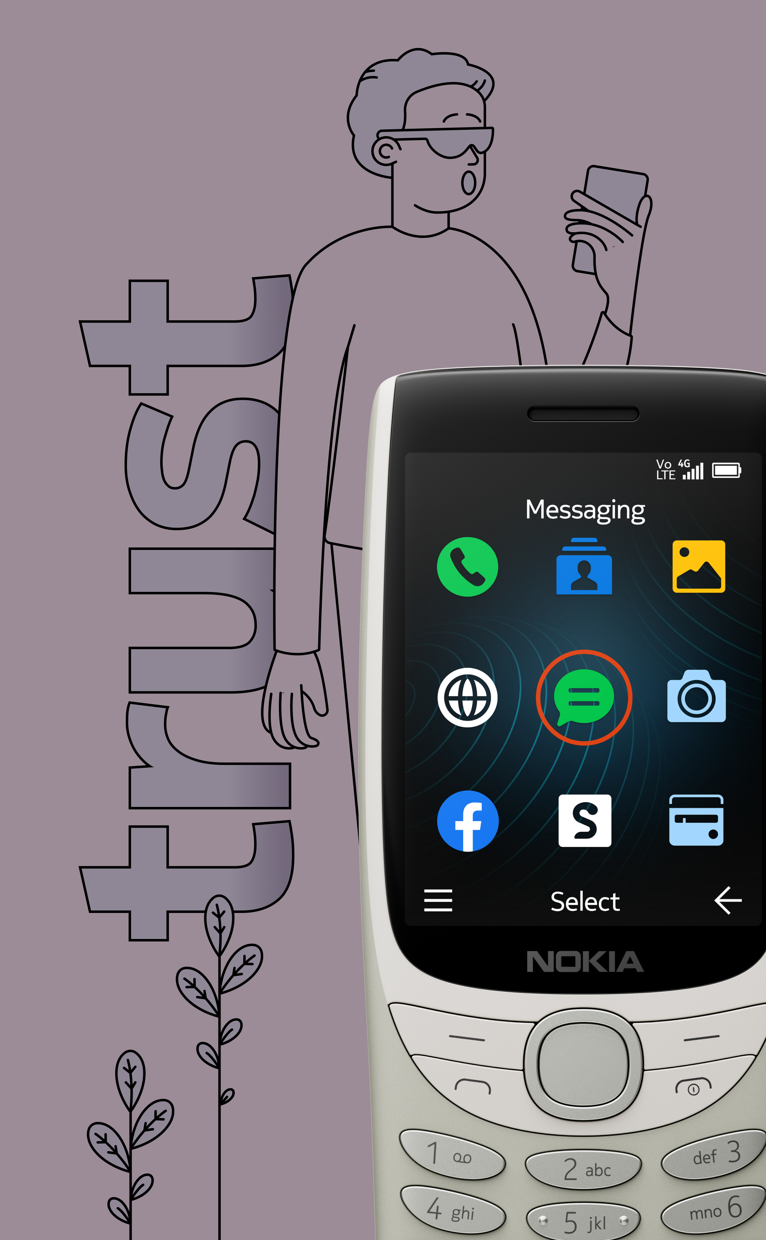 Nokia 8210 4G sand D.S