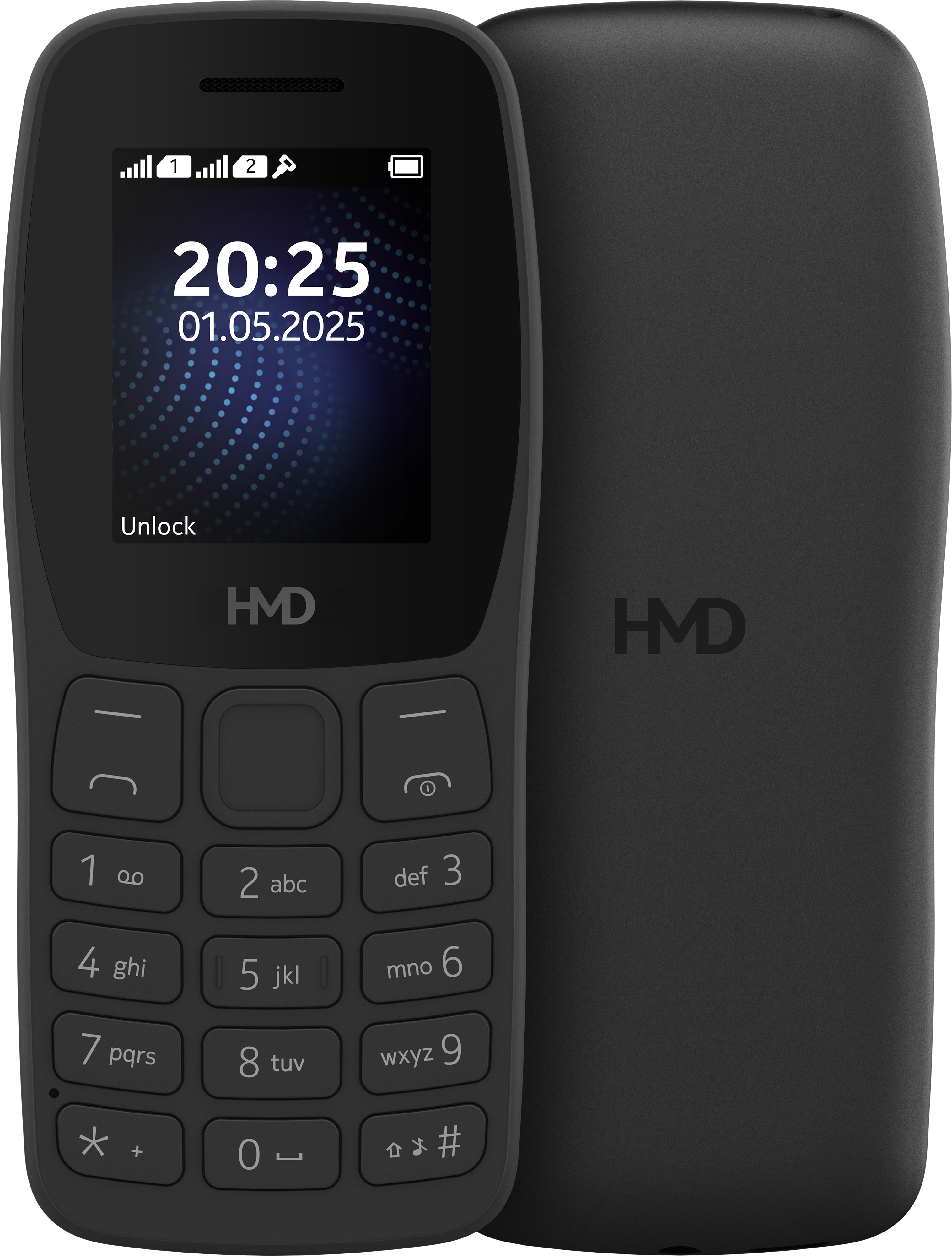 Charcoal HMD 105 Pure from Front and Back