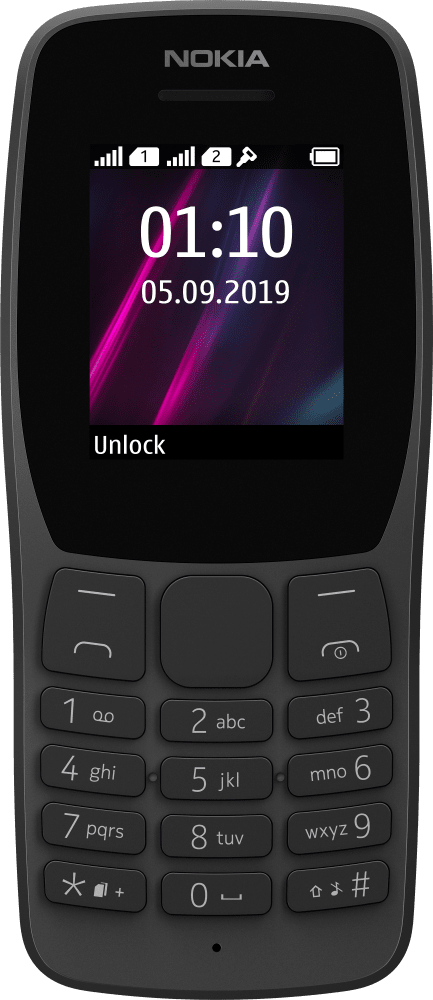 Enlarge Μαύρο Nokia 110 (2019) from Front