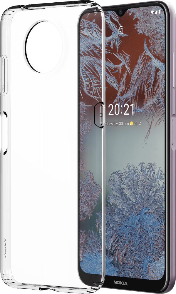 Förstora Transparent Nokia G10 Clear Case från Fram- och baksida