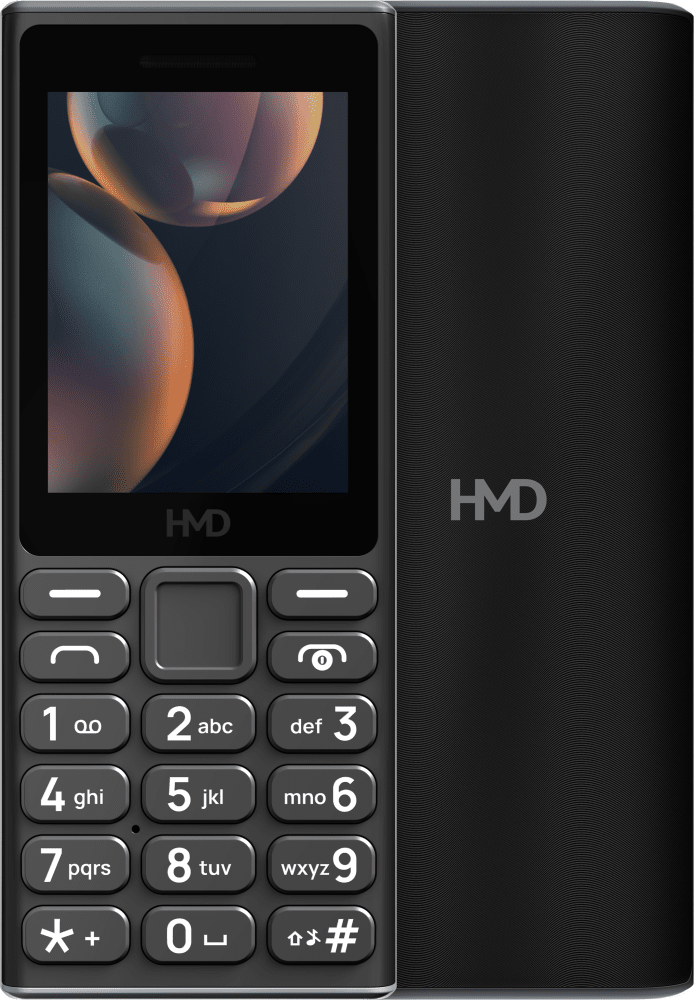 Enlarge Black HMD 105 4G from Front and Back