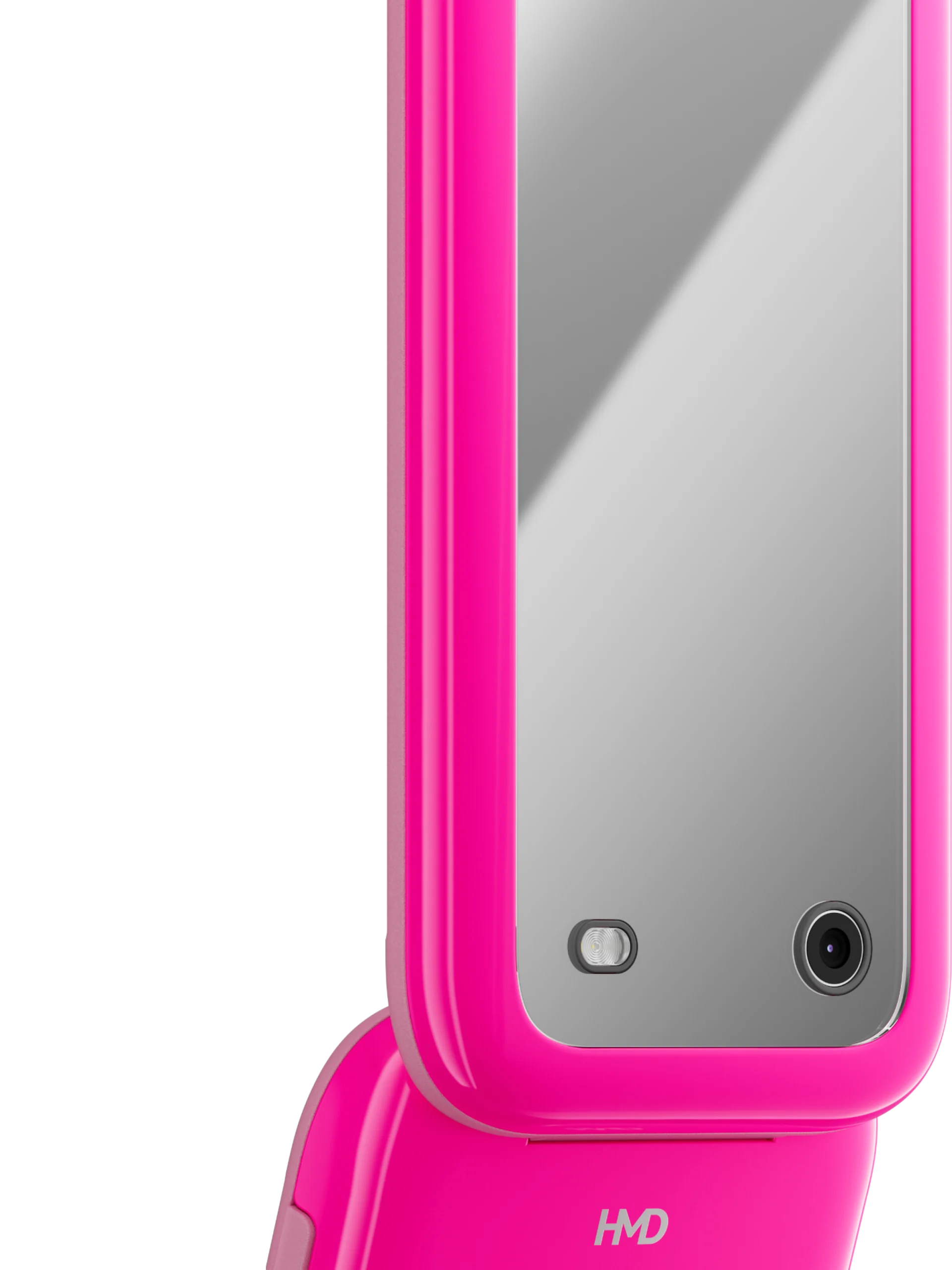 The HMD Barbie Phone display with mirror