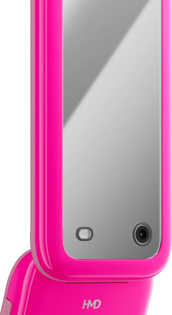 The HMD Barbie Phone display with mirror