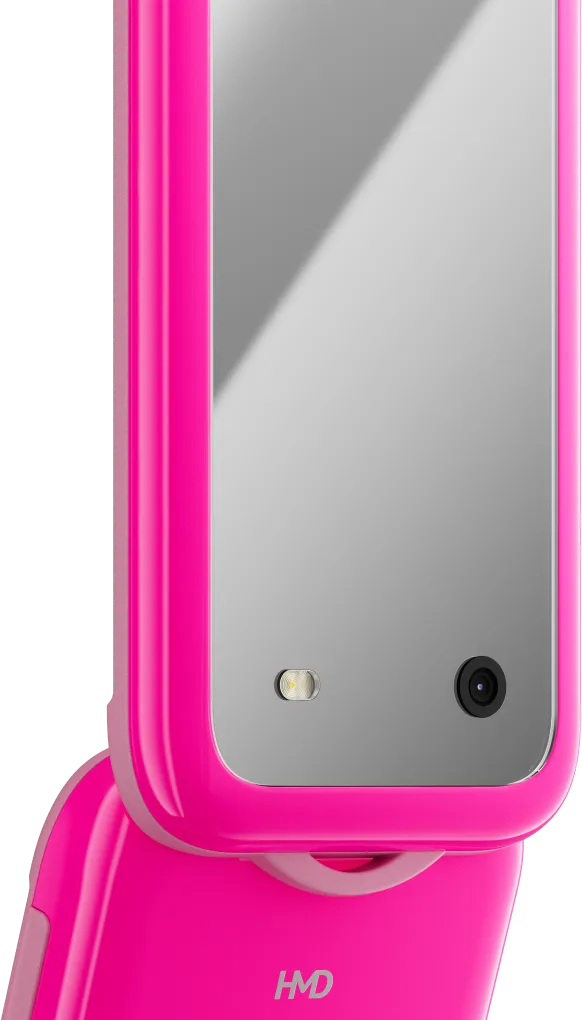 The HMD Barbie Phone display with mirror