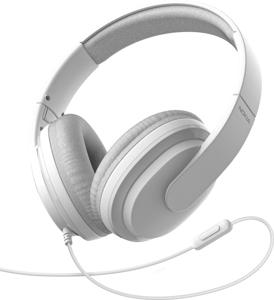 Enlarge Branco Nokia Wired Headphones from Front and Back