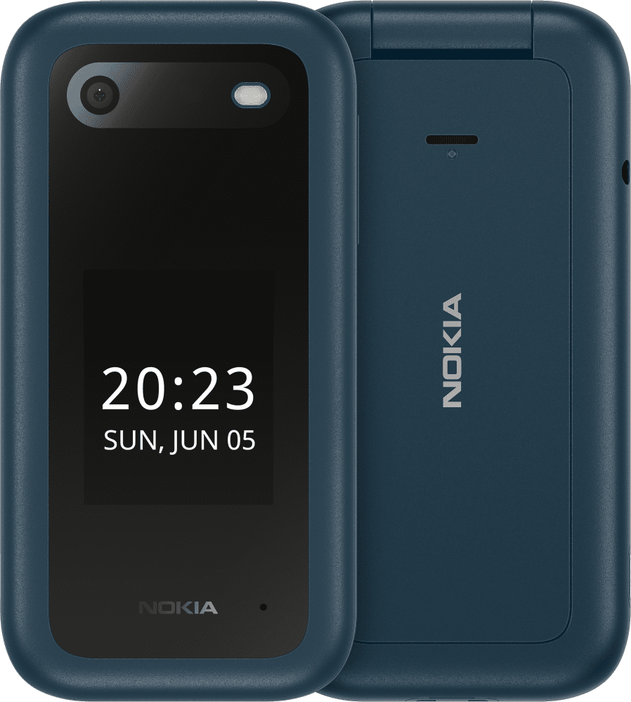 Enlarge Azul Nokia 2660 Flip from Front and Back