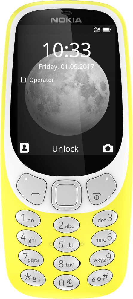 Enlarge Yellow Nokia 3310 3G from Front