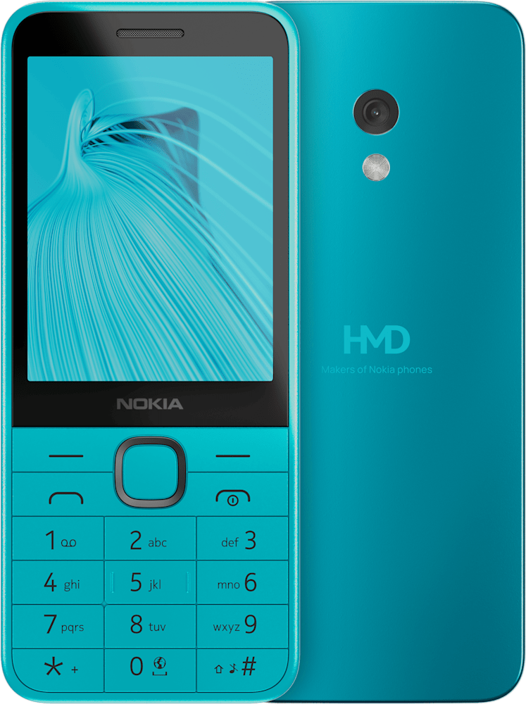 Blue Nokia 235 4G from Front and Back