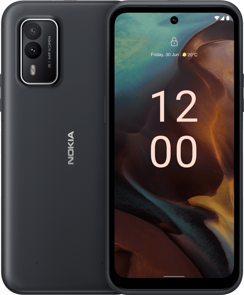 Enlarge Negru albăstrui Nokia XR21 from Front and Back