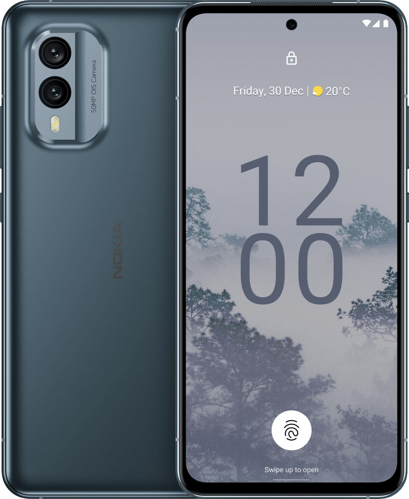Enlarge Albastru nor Nokia X30 5G from Front and Back