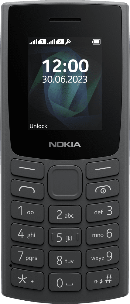 Enlarge Charcoal Nokia 105 (2023) from Front