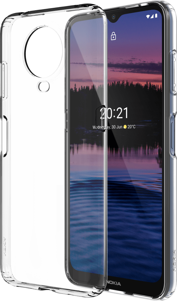 Förstora Transparent Nokia G20 Clear Case från Fram- och baksida