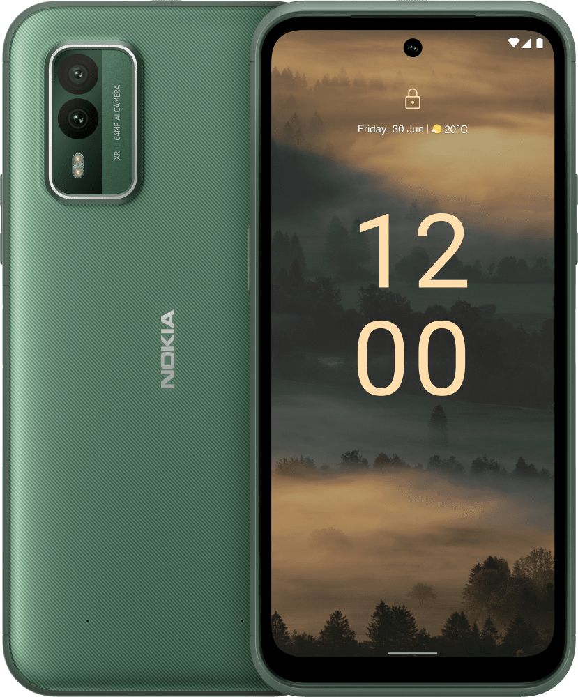 Enlarge Pine Green Nokia XR21 from Front and Back