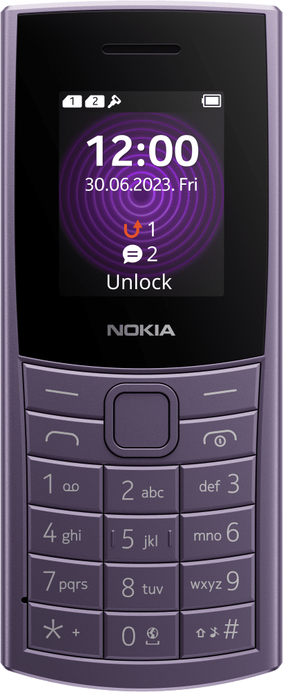 Enlarge Arctic Purple Nokia 110 4G (2023) from Front