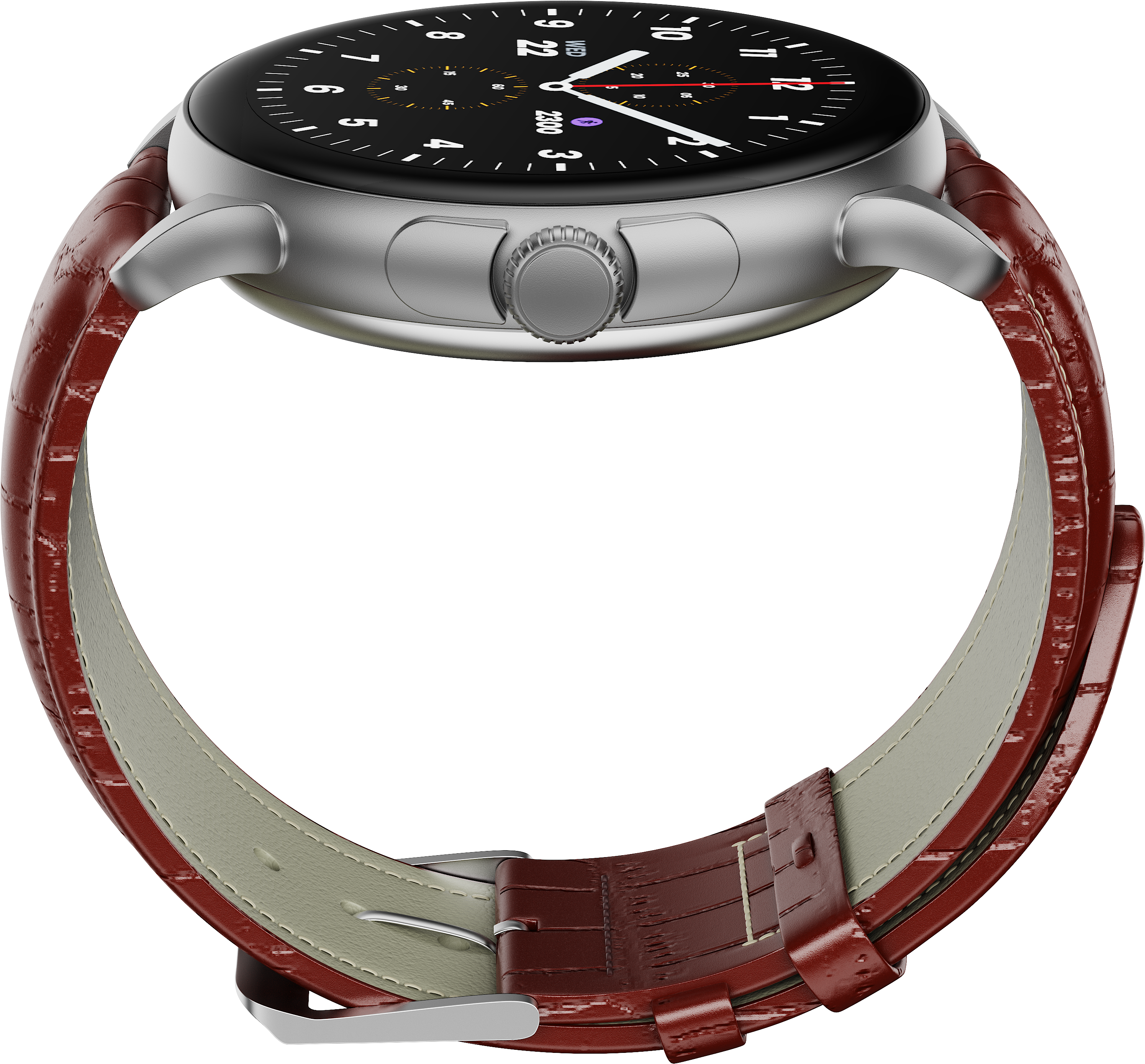 Silver Leather HMD WATCH X1 SMARTWATCH from 