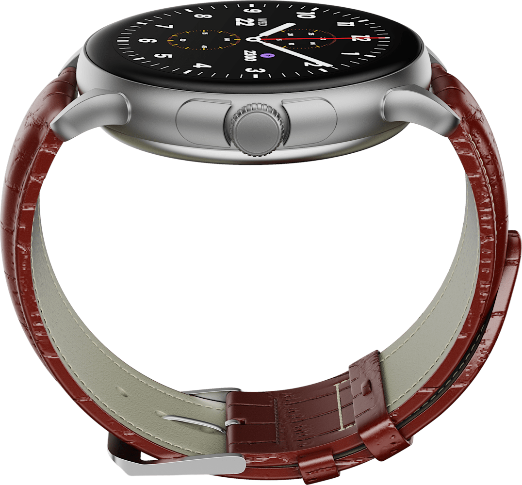 Silver Leather HMD WATCH X1 SMARTWATCH from 
