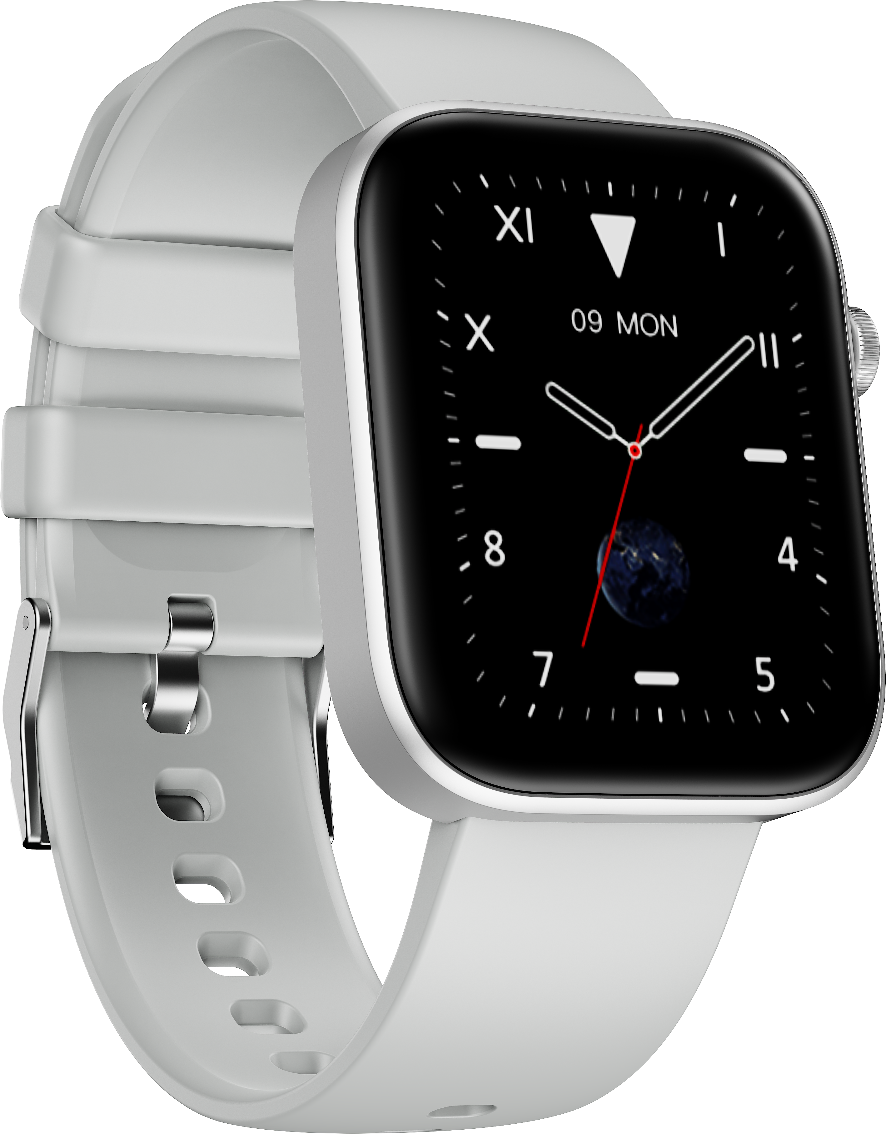 Silver HMD WATCH P1 SMARTWATCH from Front and Back