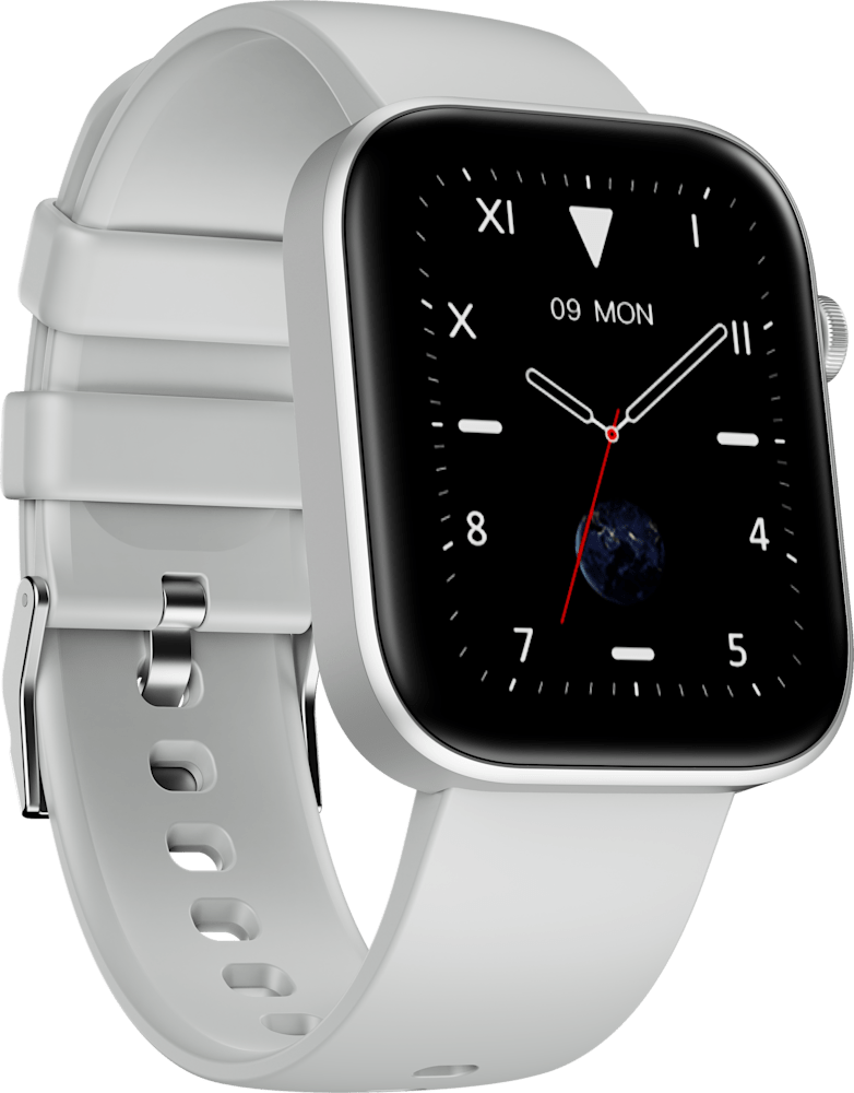 Silver HMD WATCH P1 SMARTWATCH from Front and Back