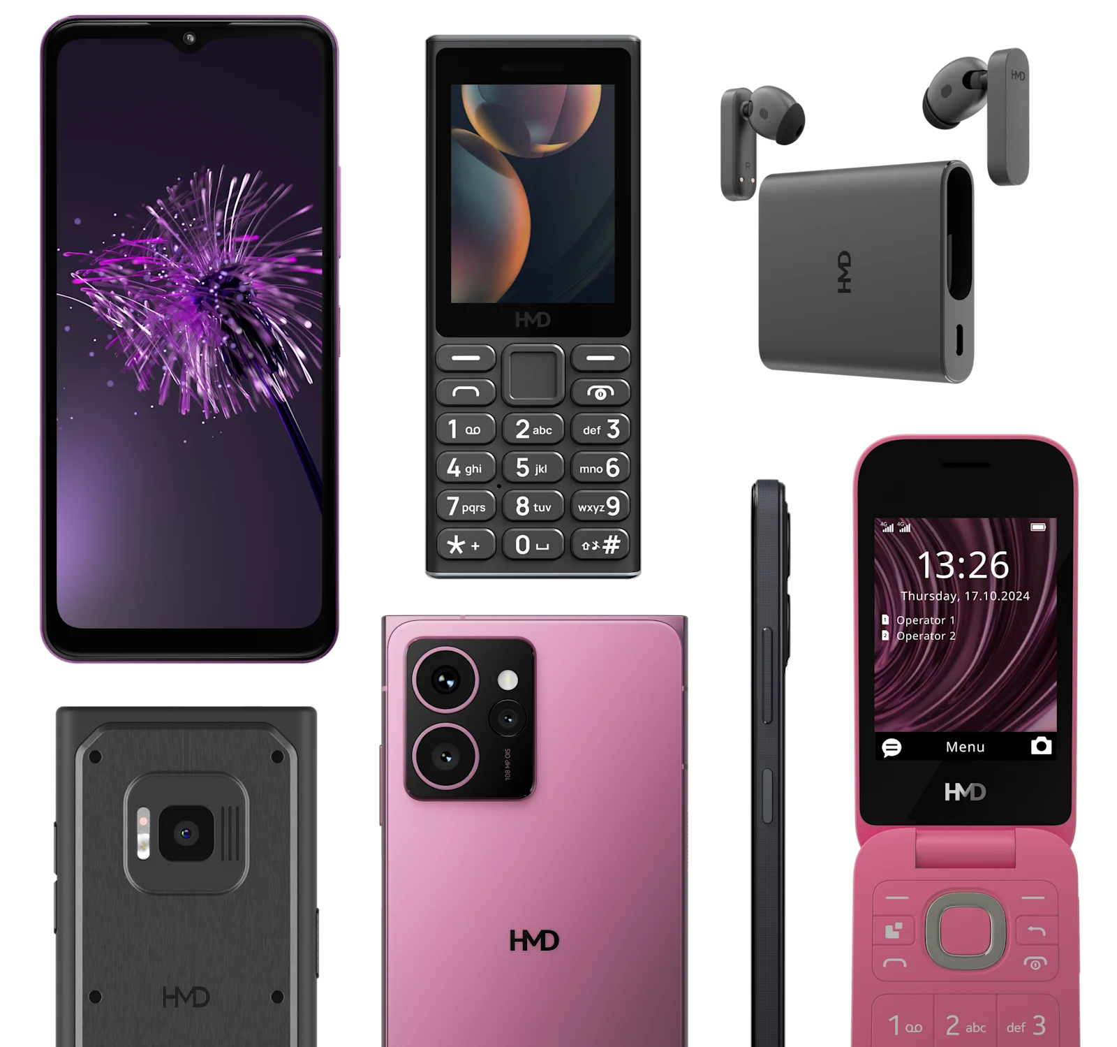 Wir sind HMD, Hersteller von Android™-Smartphones und Feature Phones.