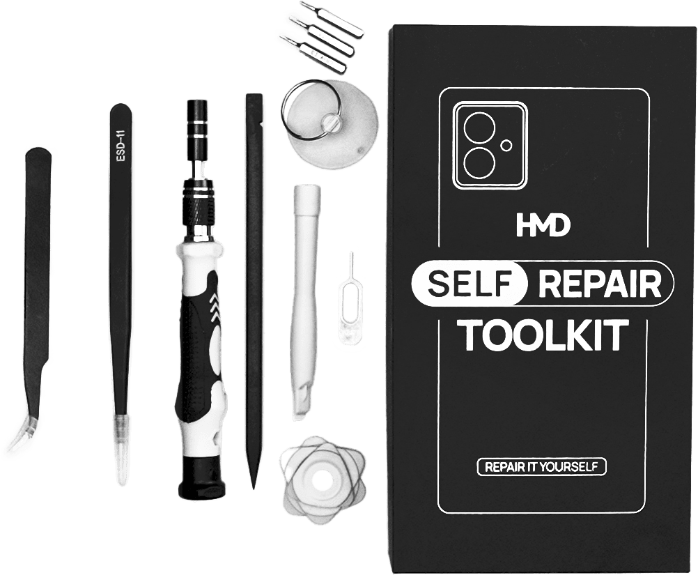 Enlarge Black Repair tool kit from Front and Back