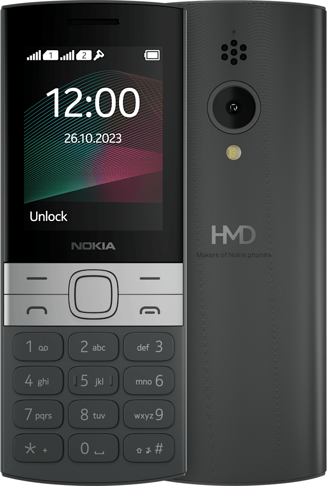 Black Nokia 150 from Front and Back