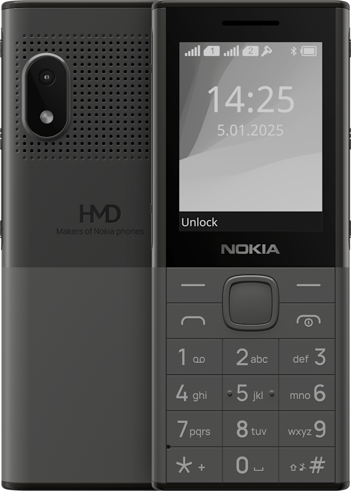 Dark Grey Nokia 150 Music from Front and Back