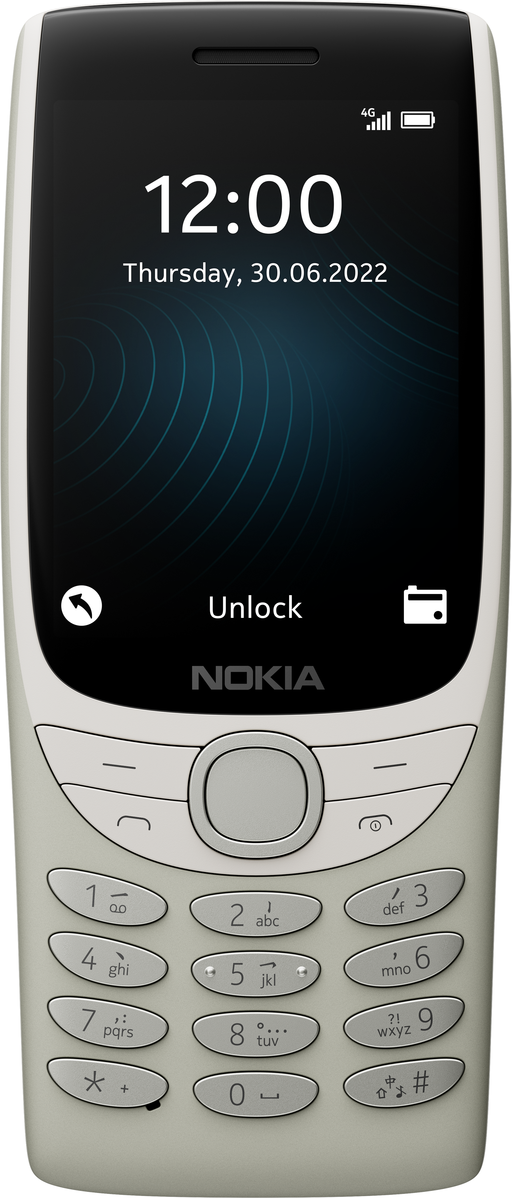 沙金色 Nokia 8210 4G from Front
