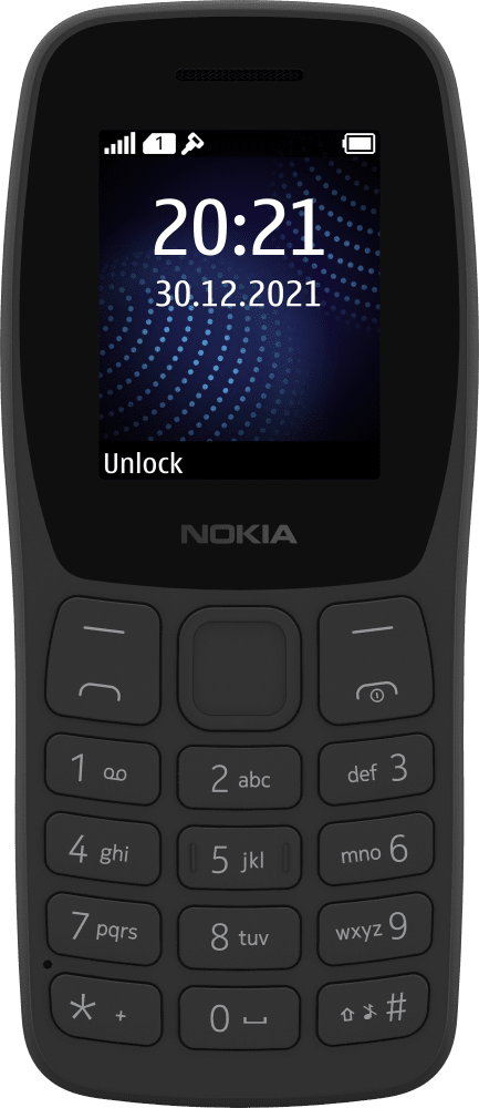 Enlarge Charcoal Nokia 105+ from Front