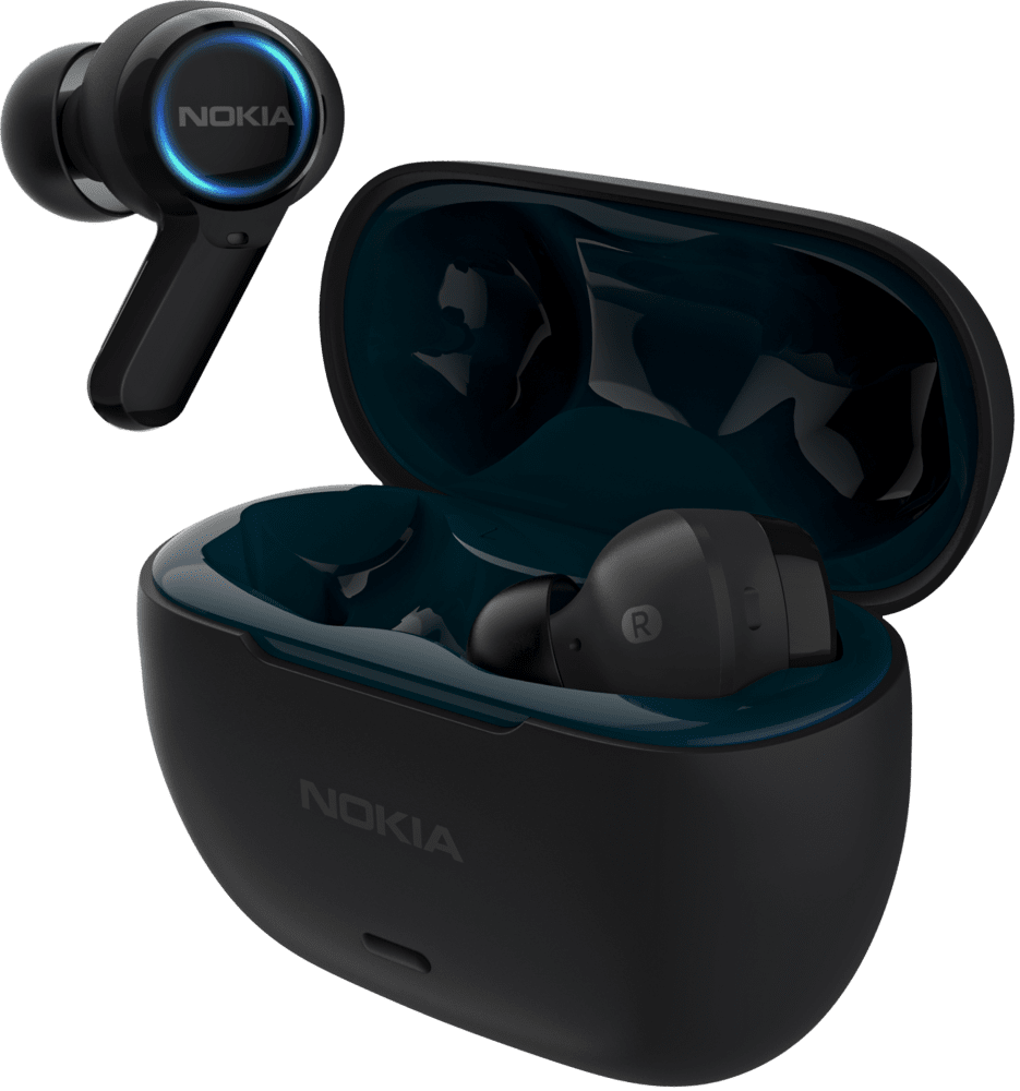Schwarz Nokia Clarity Earbuds von Vorderseite vergrößern