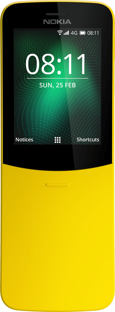 Enlarge 黄色 Nokia 8110 4G from Front