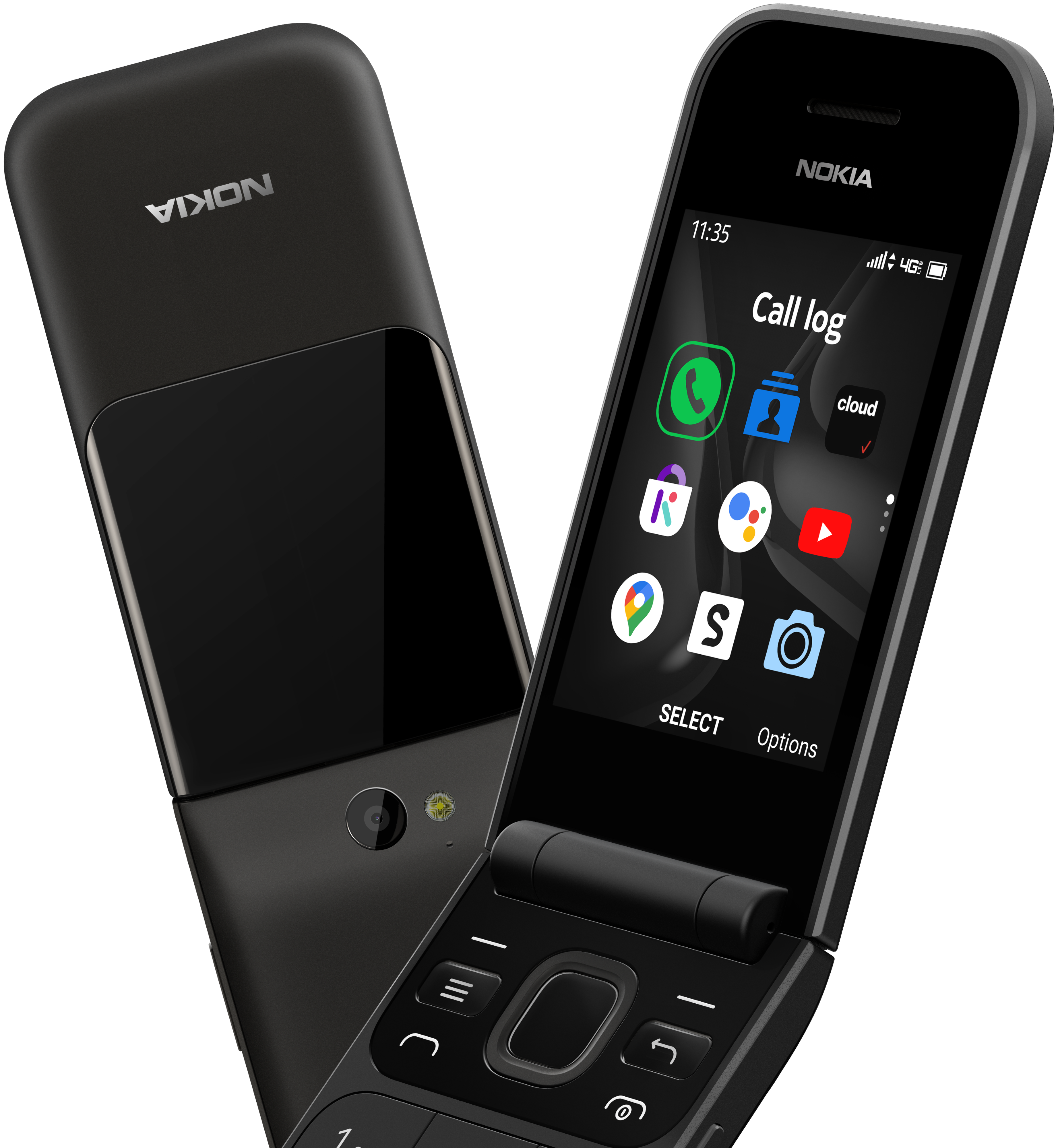 Nokia Teléfono Móvil Nokia 2720 Flip Dual Sim Negro Garantia de 36 Meses 4G 