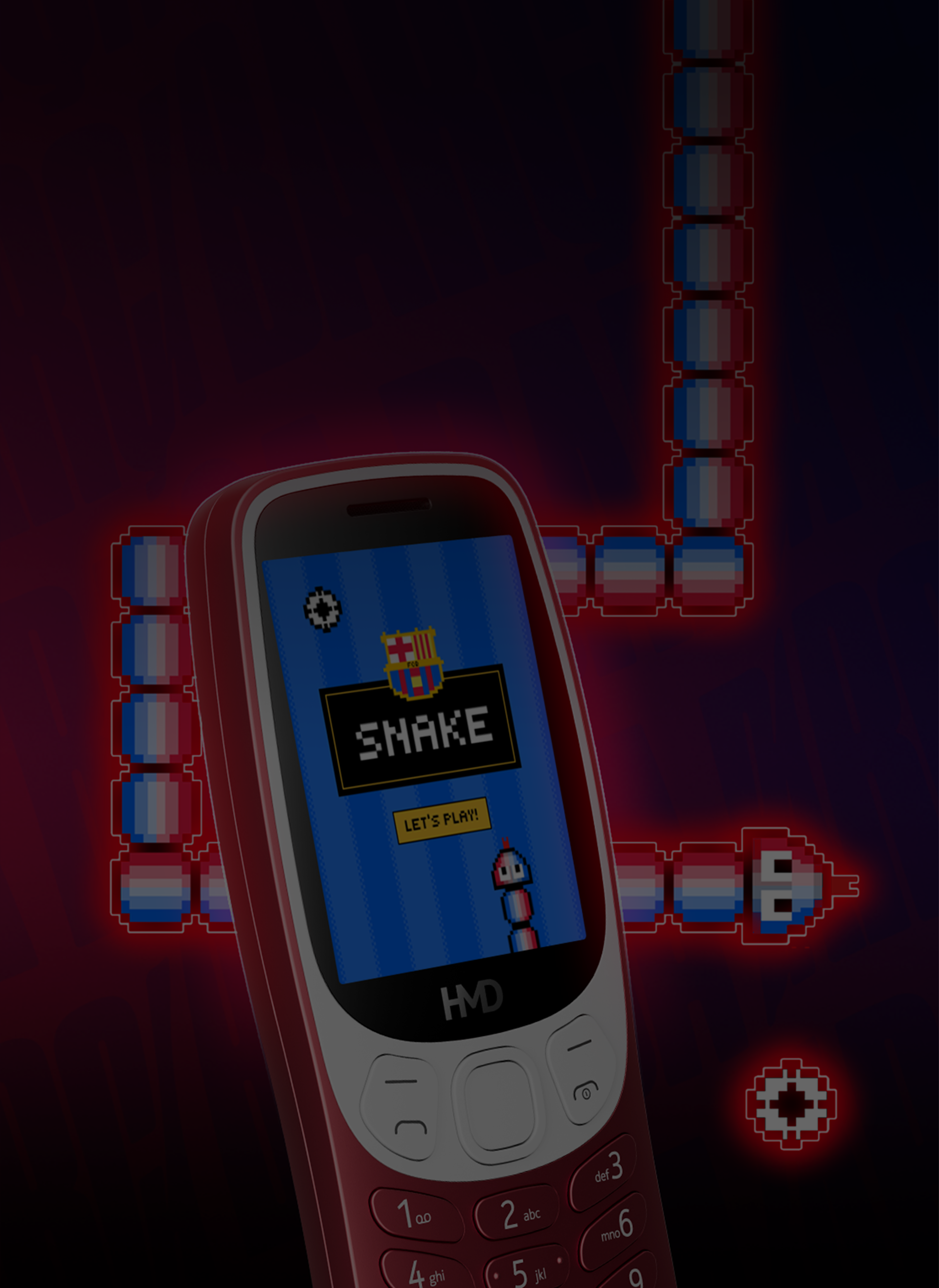 HMD Barça 3210 snake game