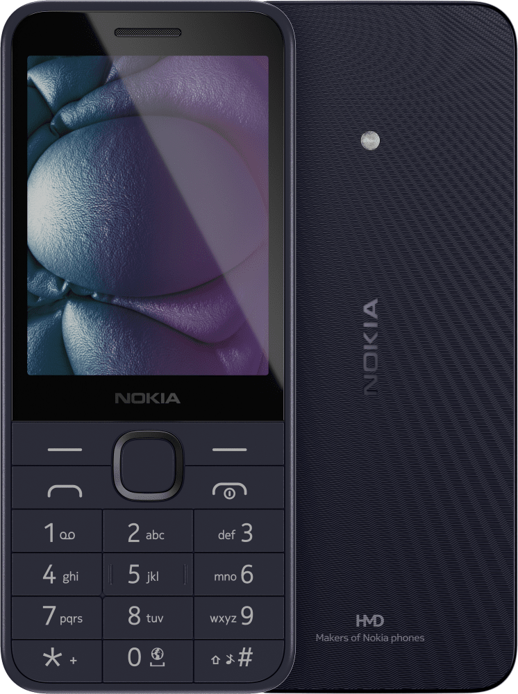 Enlarge Dark Blue Nokia 215 4G (2024) from Front and Back